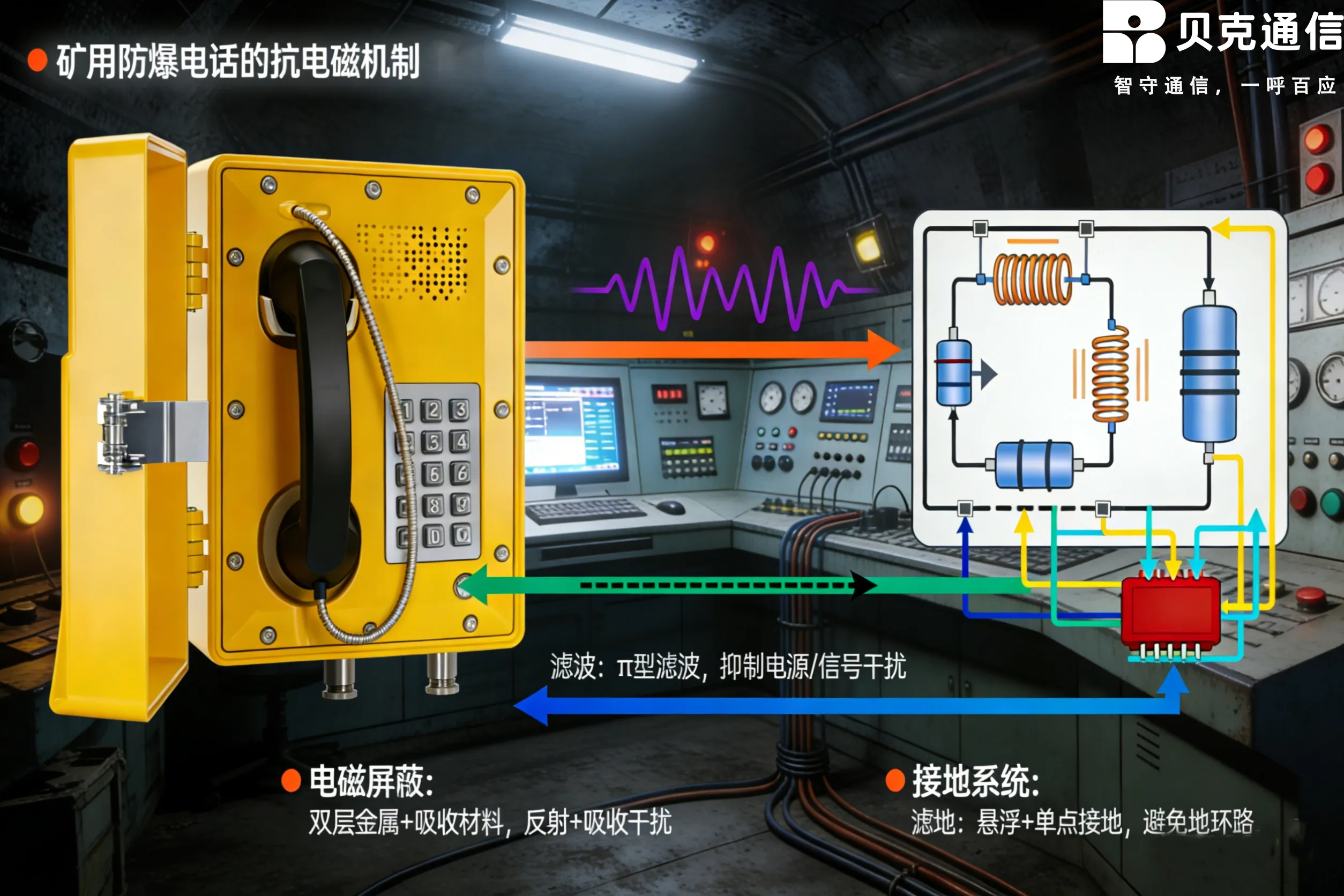 鉱山用防爆電話のEMCと環境適応性